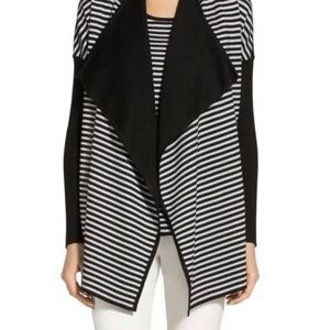 St. John Collection Tank Top and Reversible Waterfall Cardigan Sweater Set